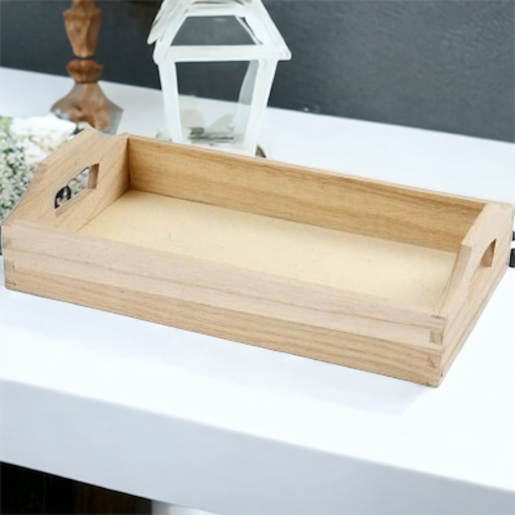 Unpainted Wooden Tray - Single