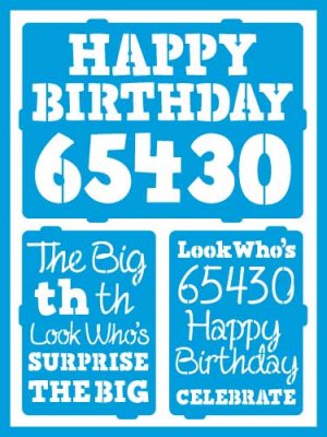 Birthday Milestones Stencil