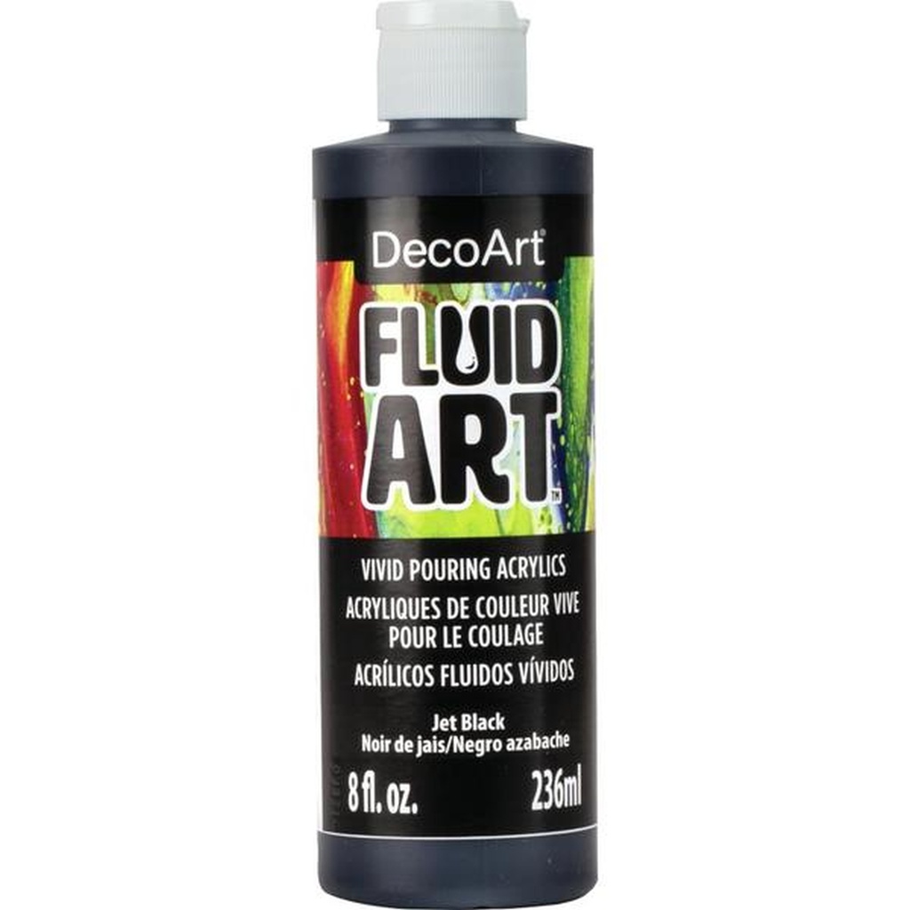 Fluid Art Ready to Pour - Jet Black 8oz.