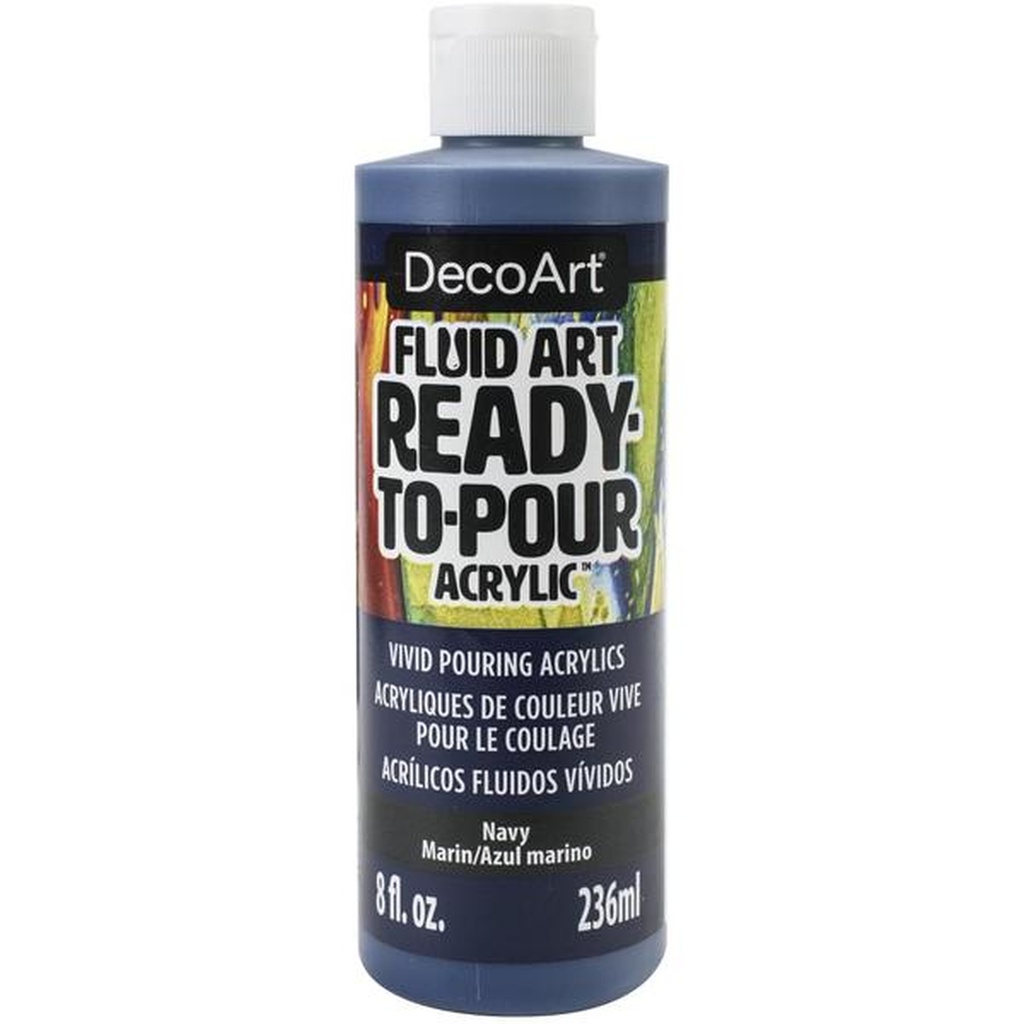 Fluid Art Ready to Pour - Navy Fluid 8oz.