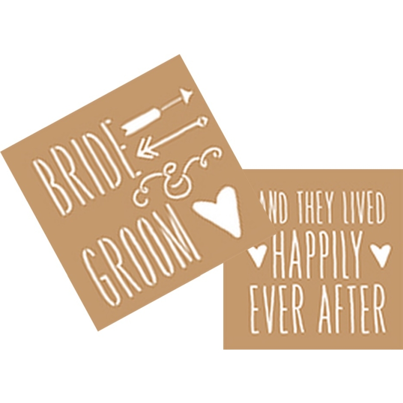 Bride & Groom Stencil