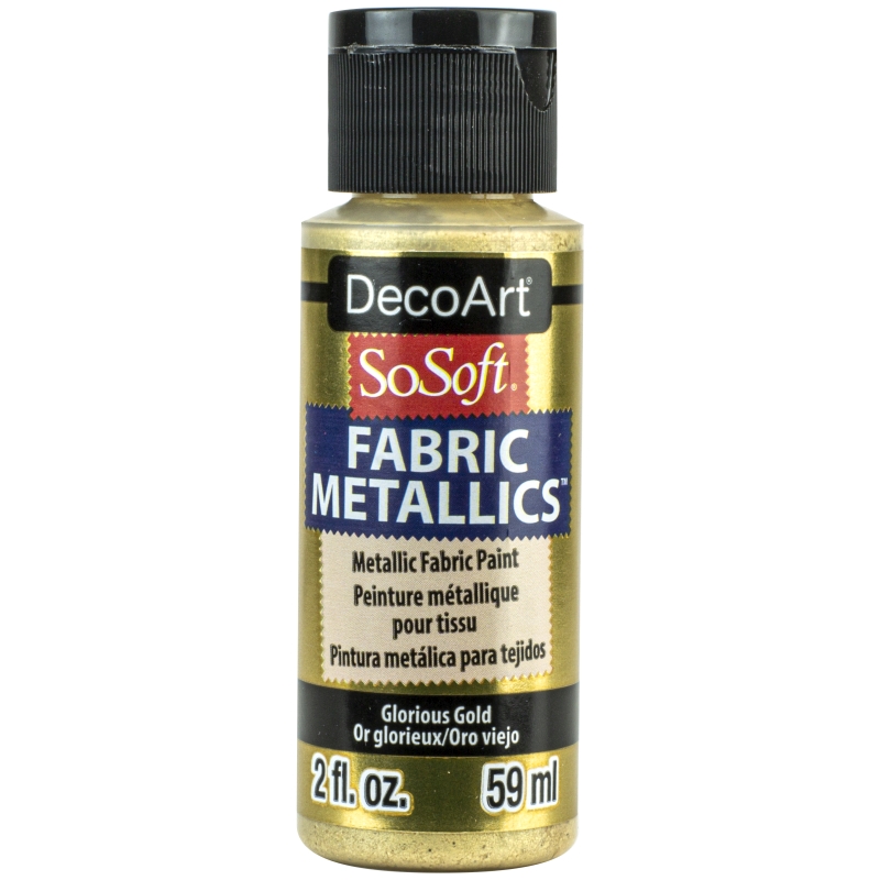 Glorious Gold 2oz DecoArt SoSoft Fabric Metallics Paint