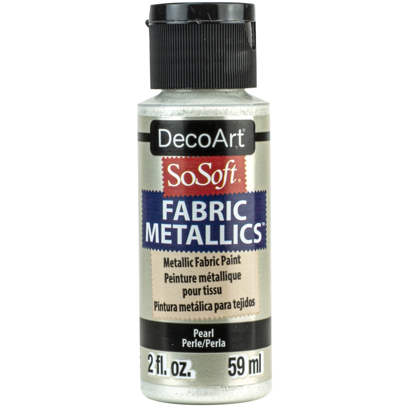 Pearl 2oz DecoArt SoSoft Fabric Metallics Paint