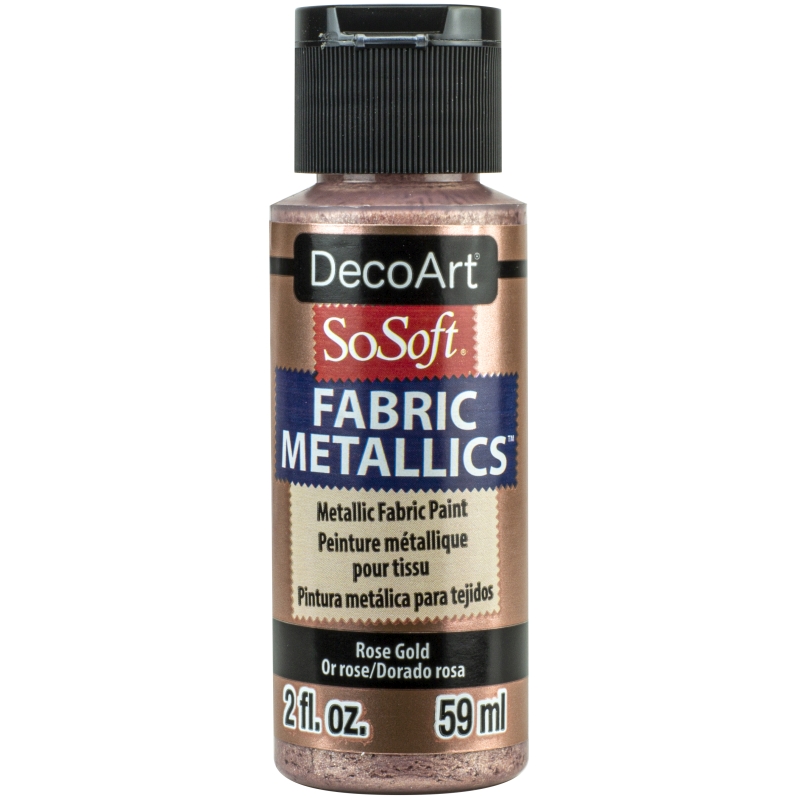 Rose Gold 2oz DecoArt SoSoft Fabric Metallics Paint