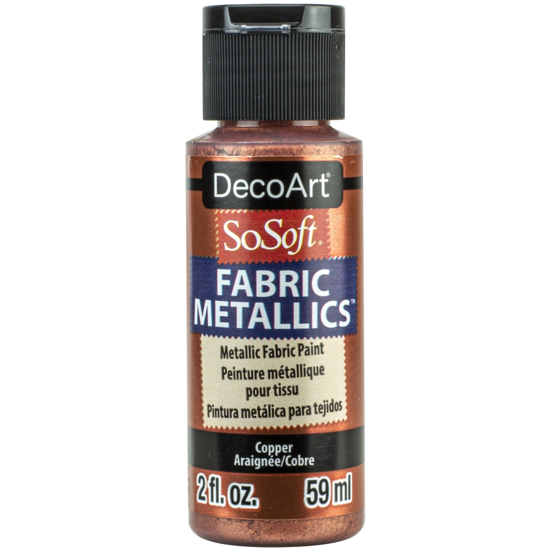 Copper 2oz DecoArt SoSoft Fabric Metallics Paint