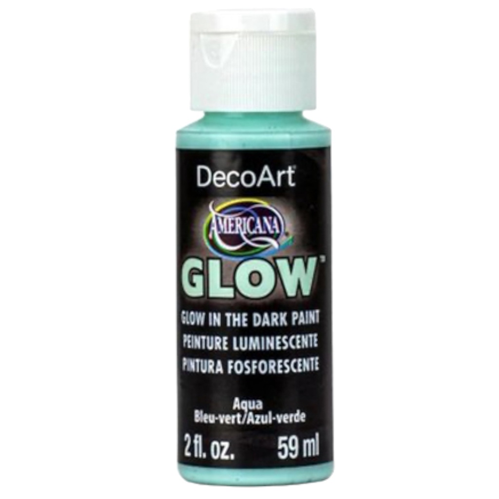 Glow Aqua  DecoArt SoSoft Fabric Paint Glow-in-the-Dark C