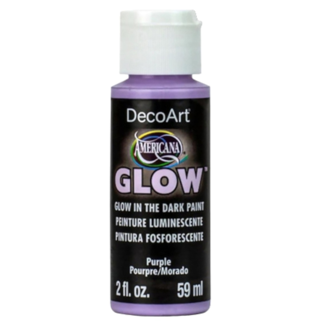 Glow Purple  DecoArt SoSoft Fabric Paint Glow-in-the-Dark