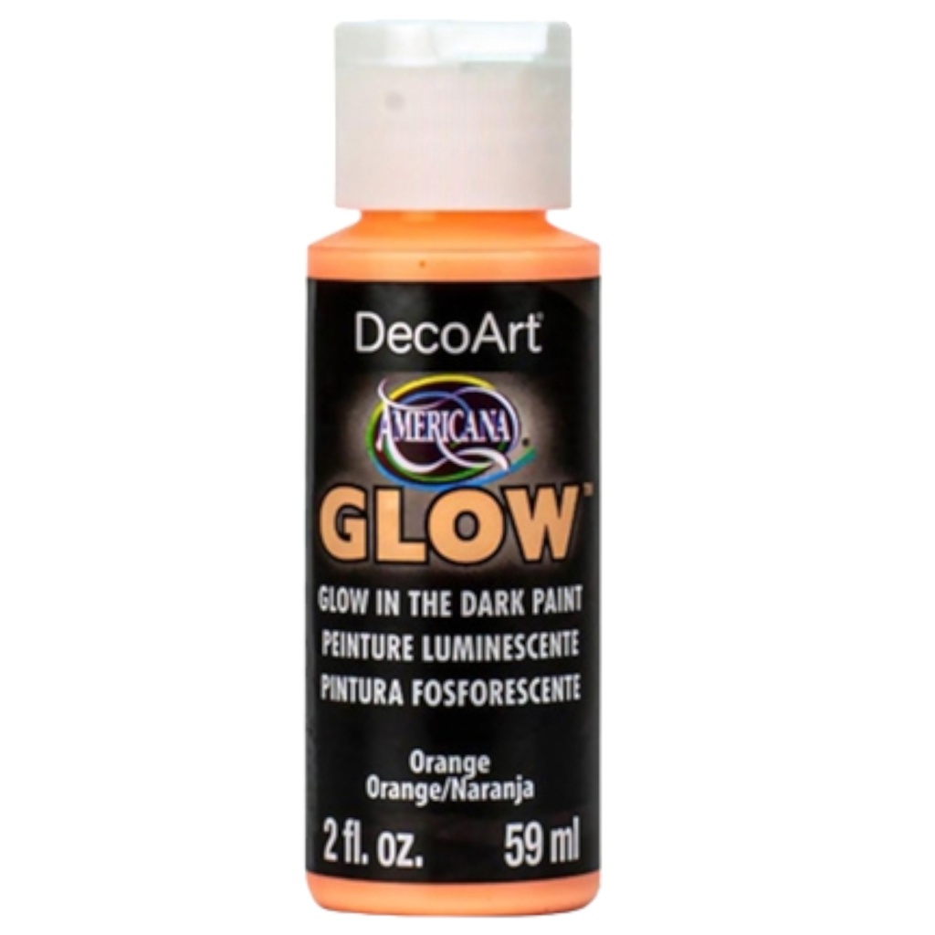 Glow Orange  DecoArt SoSoft Fabric Paint Glow-in-the-Dark