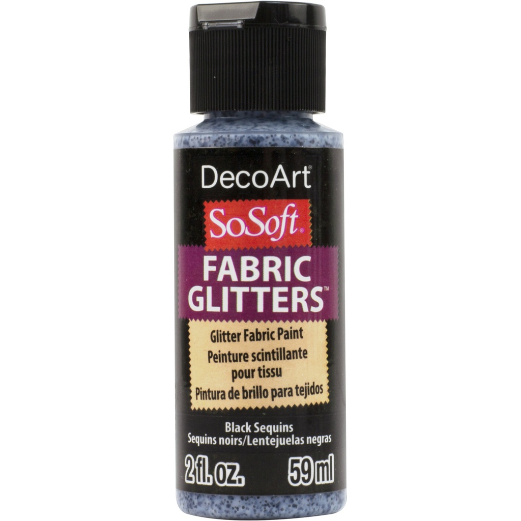 Black Sequins DecoArt SoSoft Fabric Paint