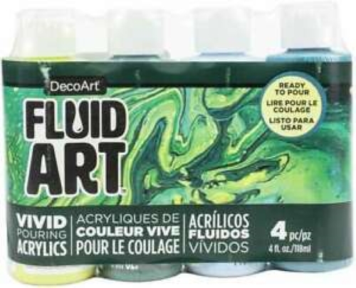 4 Colour Fluid Art Jungle Pouring Value