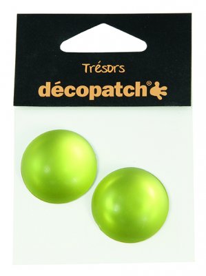 Pack of 2 gems, 3cm – Green