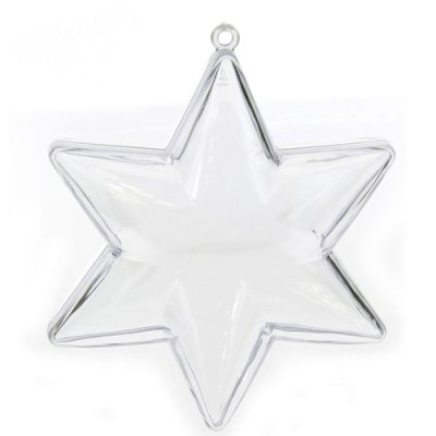 Transparent star 100mm x5pcs