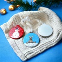 Xmas Tree Bauble - Flat Tree Decoration (carton of 12)