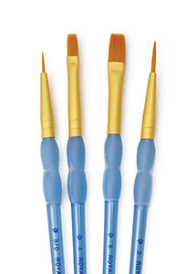 CC GOLD NYLON ACRYLIC SET 4 Brushes - 3 Packs