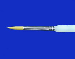 Gold Taklon Round Soft Grip Brush - Single