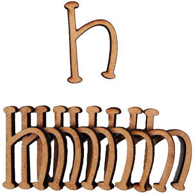 MDF Letter H (28mm) pk 10