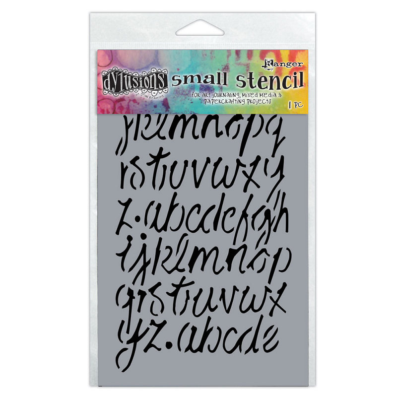 Dylusions Stencil Modern Script