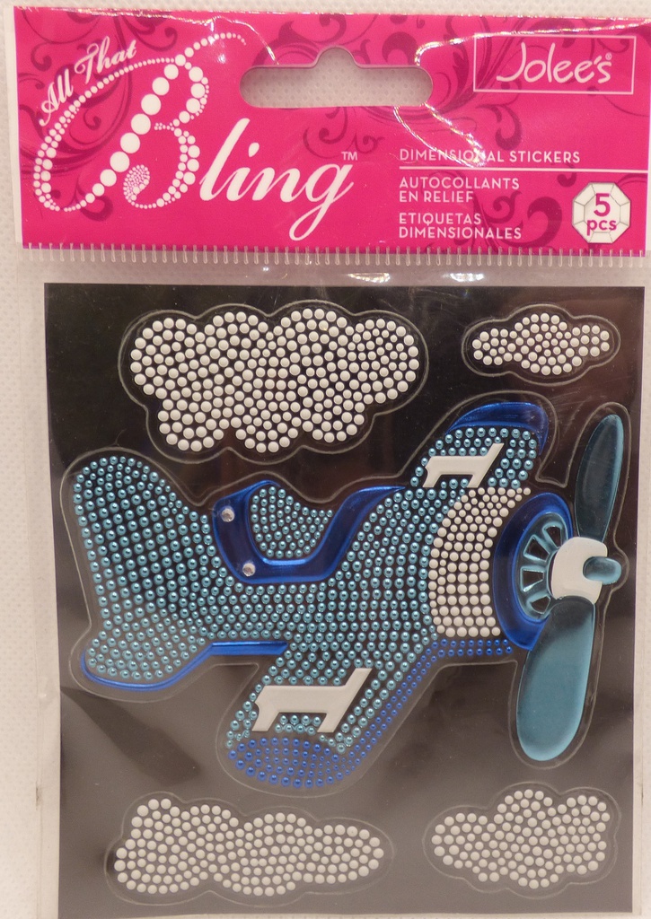 Bling Blue Plane