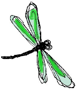 Lindsay Mason Sketch Dragonfly - Traditional Wood Mounted Stamp