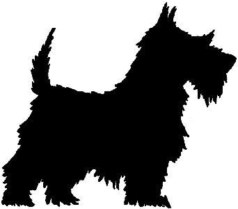 Lindsay Mason Scottie Silhouette - Traditional Wood Mounted Stamp