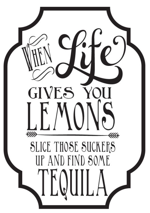 Wood Mounted Stamp Lol Lemons And Tequila