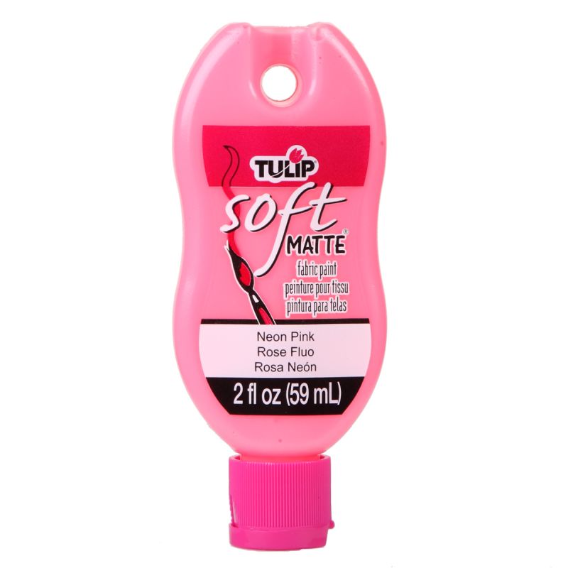 Tulip Matte Neon Pink Soft Fabric Paint 2oz