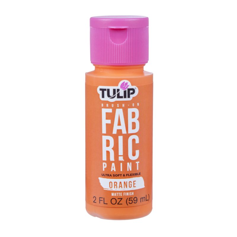 Tulip Matte Orange Brush-On Fabric Paint 2oz