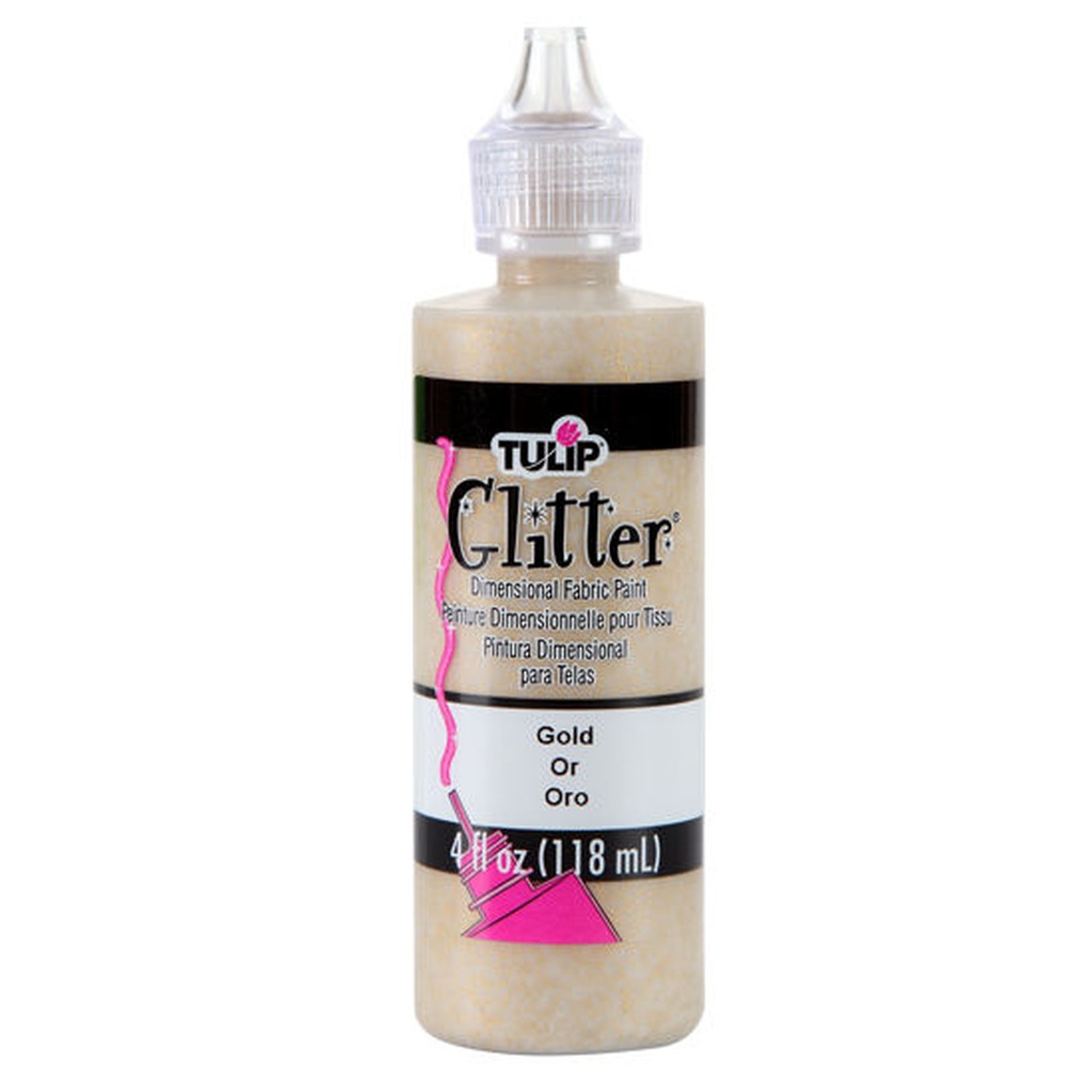 Tulip Glitter Gold Dimensional Fabric Paint 4oz