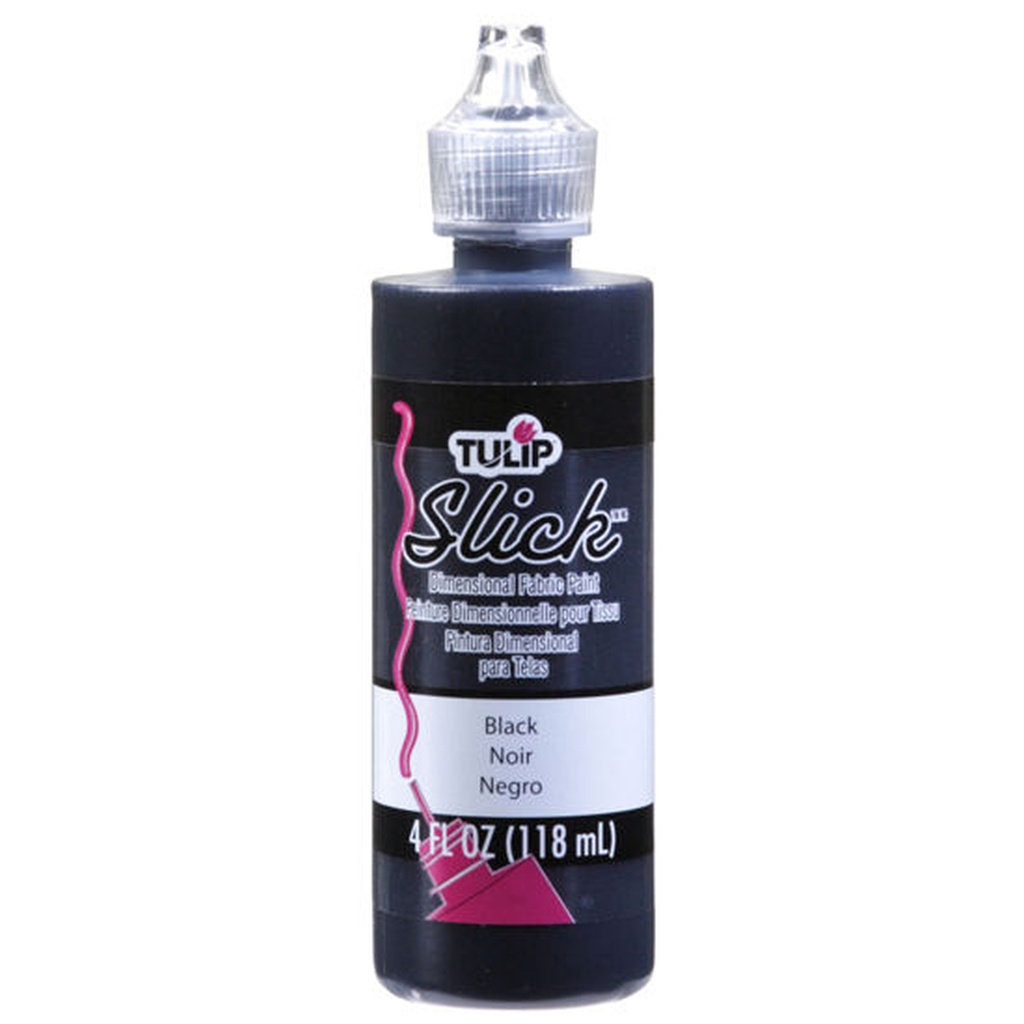 Tulip Slick Black Dimensional Fabric Paint 4oz