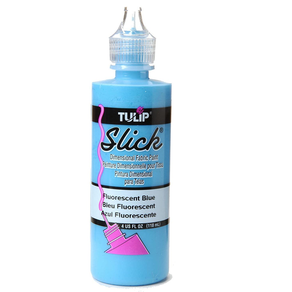 Tulip Slick Fluorescent Blue Dimensional Fabric Paint 4oz