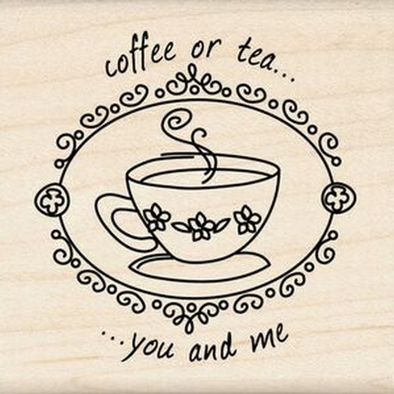 Coffee Or Tea Wood Stamp