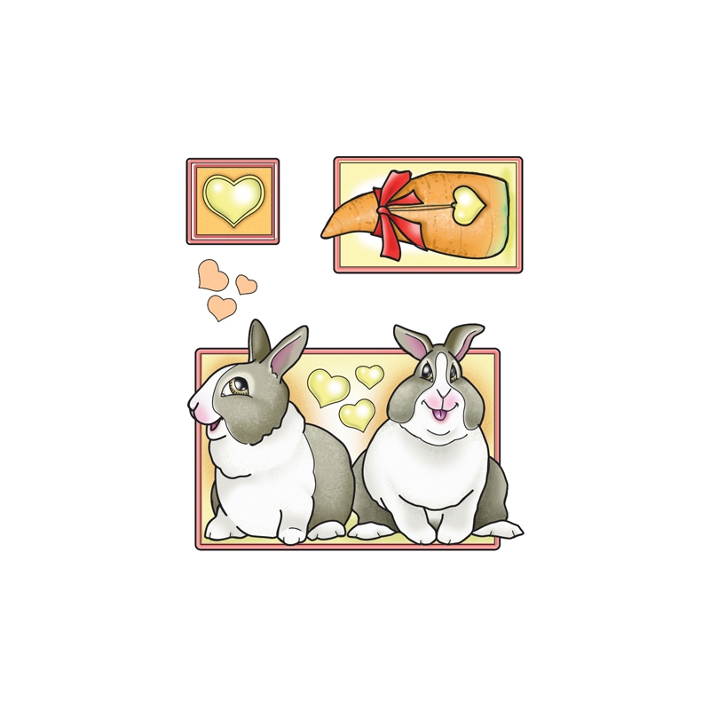 MRJ Clear stamps Rabbits