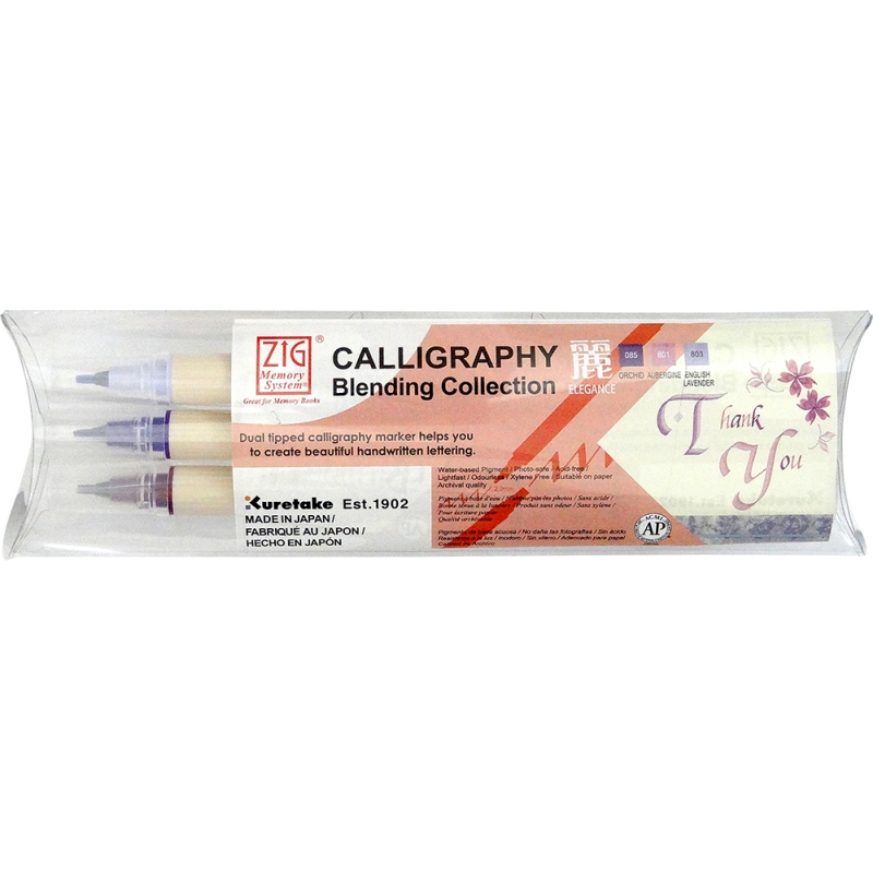 Zig Memory Calligraphy x3 Elegance3 Colour Blending Set - Elegance