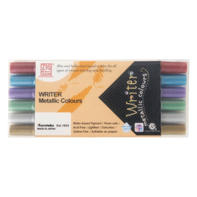 Zig Memory Writer x6 Metallic6 Colour Set - Metallic