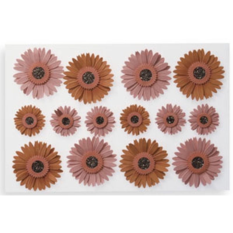 3D Gerbera Daisy Stickers Red