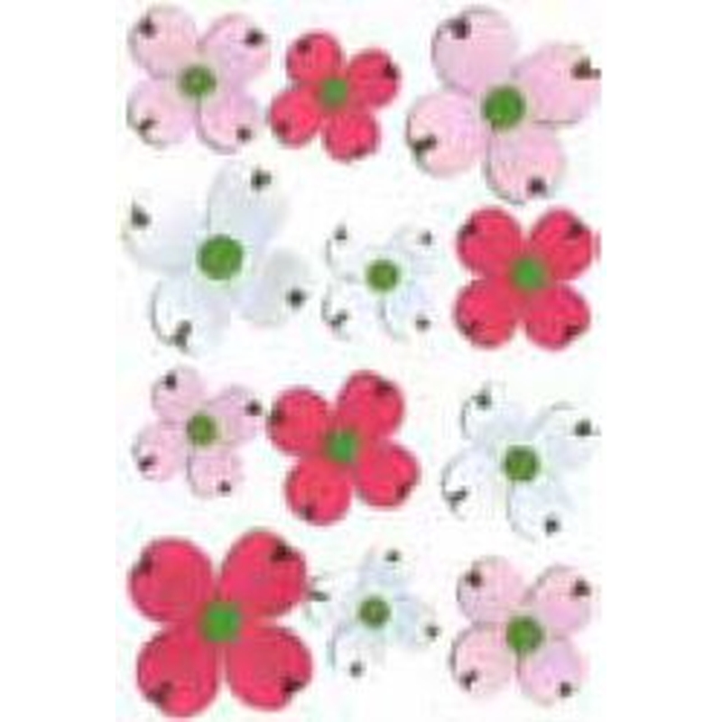 Pink Red White Dogwood Stickers