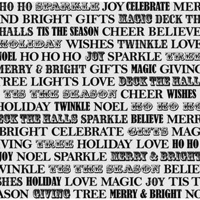 12"x12" Trans - Noel Words (10)Sold in Packs of 10 Sheets