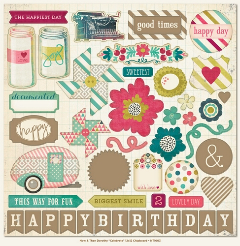 Celebrate 12x12 Chipboard Sold in Singles