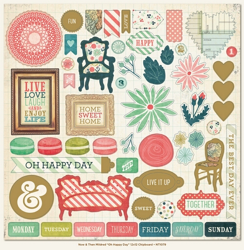 Oh Happy Day 12x12 ChipboardSold in Singles