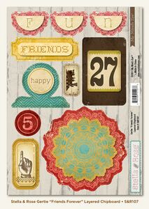 Friends Forever Layered Chipboard Sold in singles