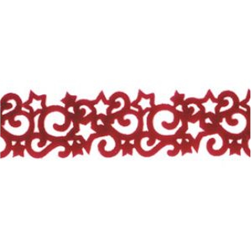 Velvet Star Trim - Rich Red