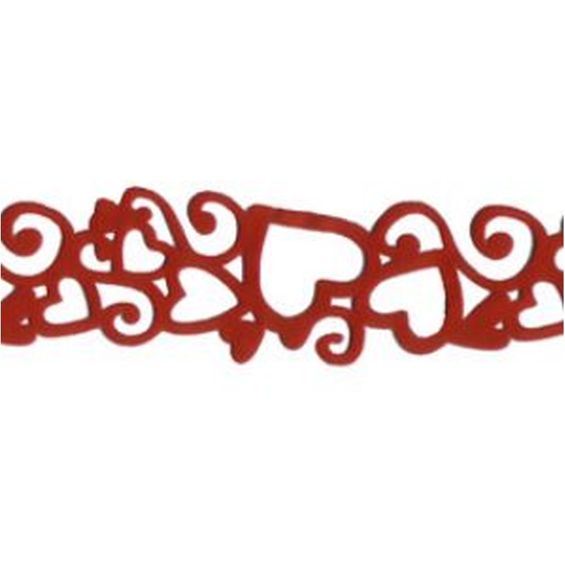 Velvet Heart Trim - Rich Red