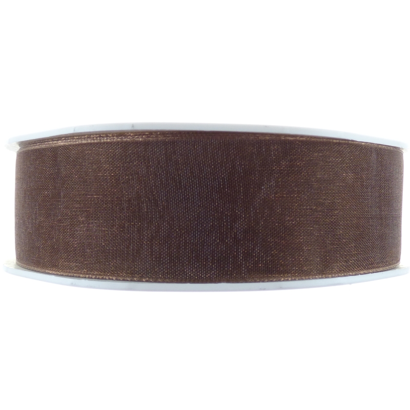 Woven Edge Ribbon Choco No.58  - 10mm x 20m