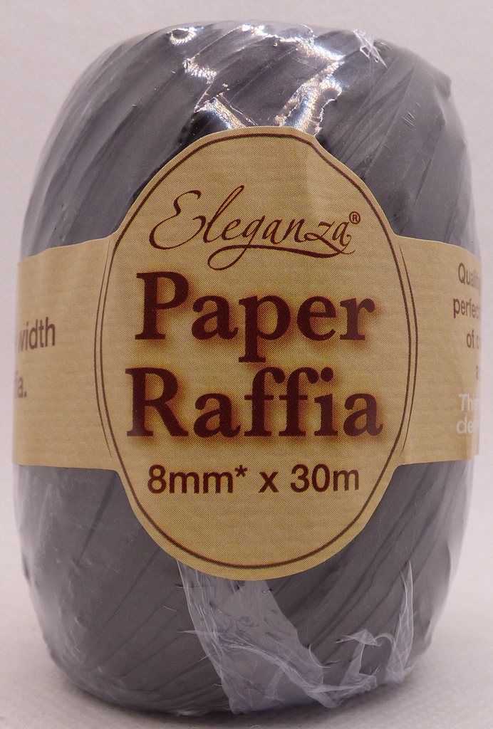 Paper Raffia No.20 Black - 8mm x 30m