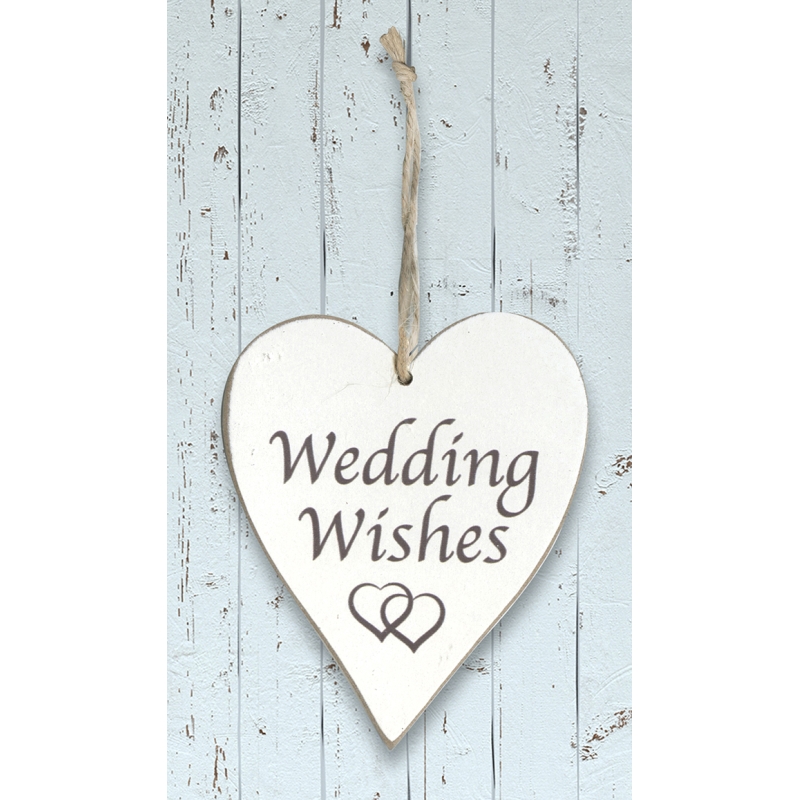 Wooden Heart - Wedding Wishes