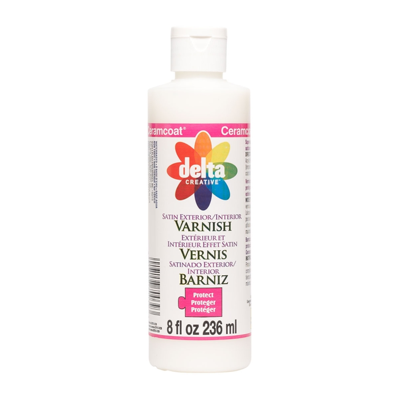 SATIN EXTERIOR/INTERIOR VARNISH DELTA CERAMCOAT 8Oz