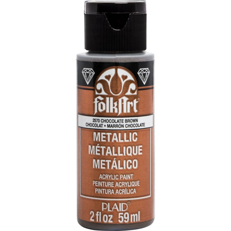 Chocolate Brown Folkart Metallic 2oz