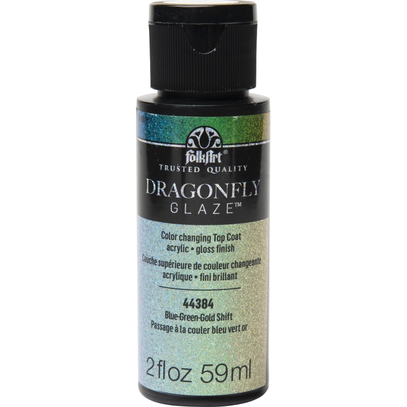 Green Gold Dragonfly Glaze FolkArt 2oz