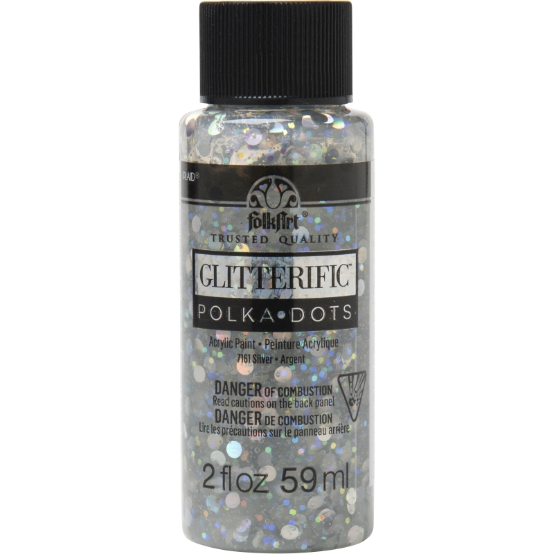 SILVERFOLKART GLITTERIFIC POLKA DOTS - 2OZ