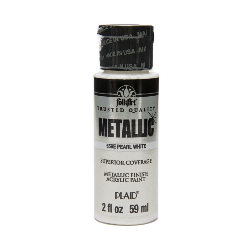 Pearl White Metallic FolkArt- 2oz